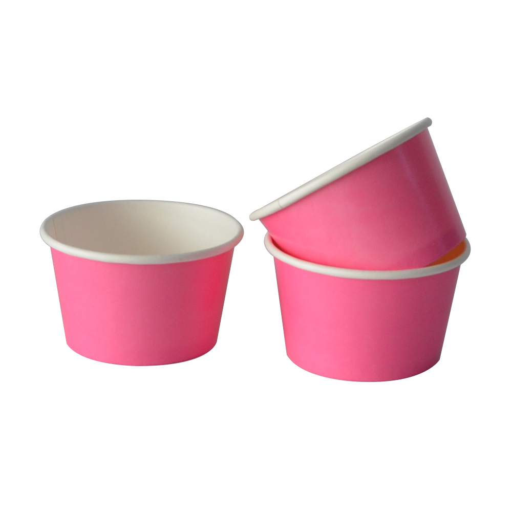 Custom ice cream paper cup with lid scoop