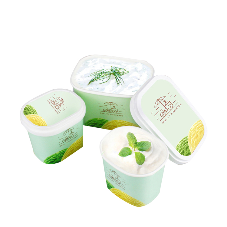 Kraft ice cream square paper cup