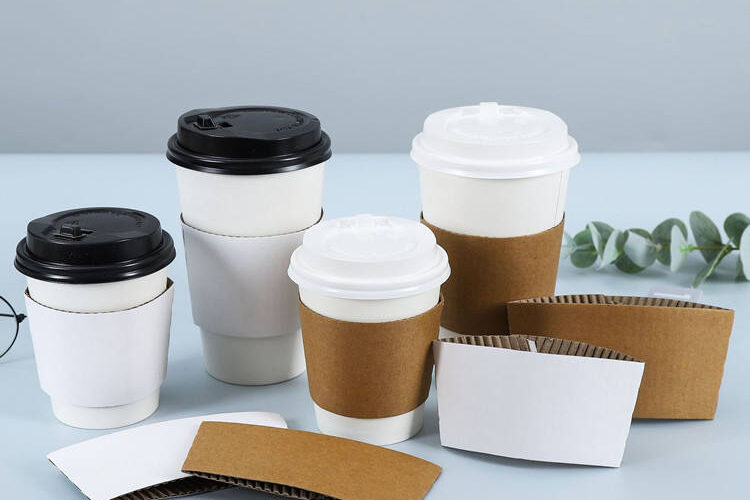 Custom logo coffee paper sleeves wholesale (4) Wholesale custom printed coffee paper sleeve supplier