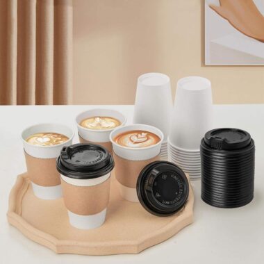 Bulk biodegradable custom coffee paper sleeves
