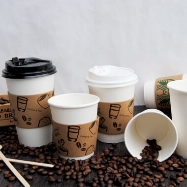 Bulk biodegradable custom coffee paper sleeves