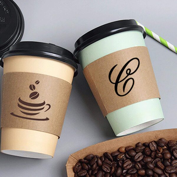 Bulk biodegradable custom coffee paper sleeves