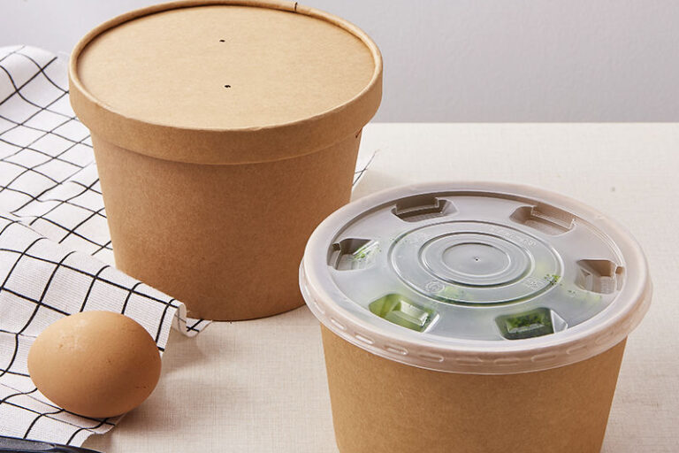 Custom kraft takeaway food bowls and soup cups