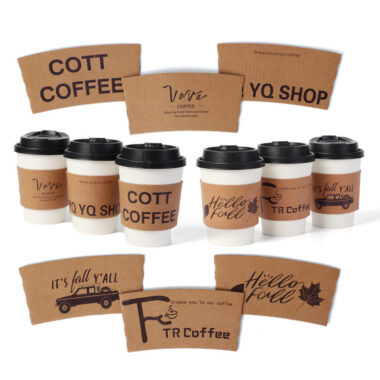 Disposable coffee paper sleeve wholesale custom print