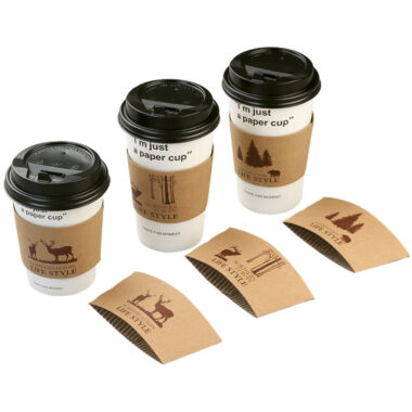 Disposable coffee paper sleeve wholesale custom print