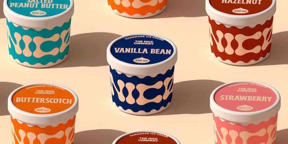 Bulk paper ice cream cups for frozen dessert packaging