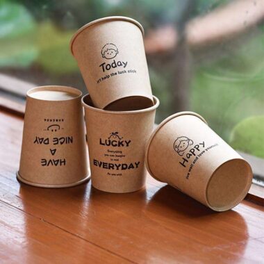 Custom recyclable paper coffee and tea cups