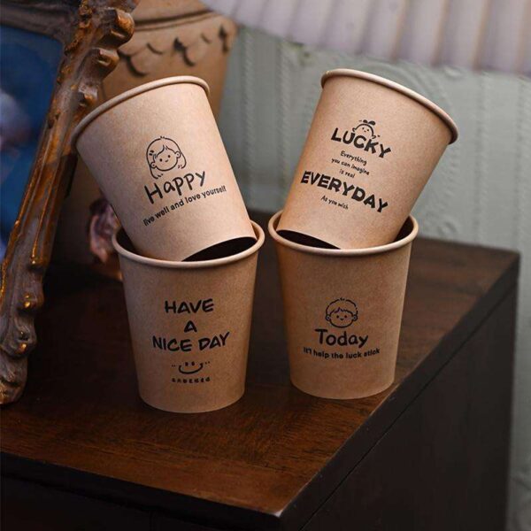 Custom recyclable paper coffee and tea cups