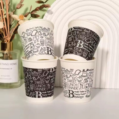Custom recyclable paper coffee and tea cups