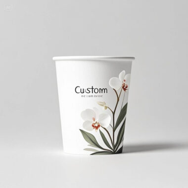 Custom logo printed disposable paper coffee cups
