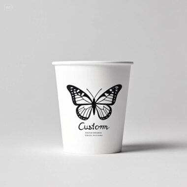 Custom logo printed disposable paper coffee cups