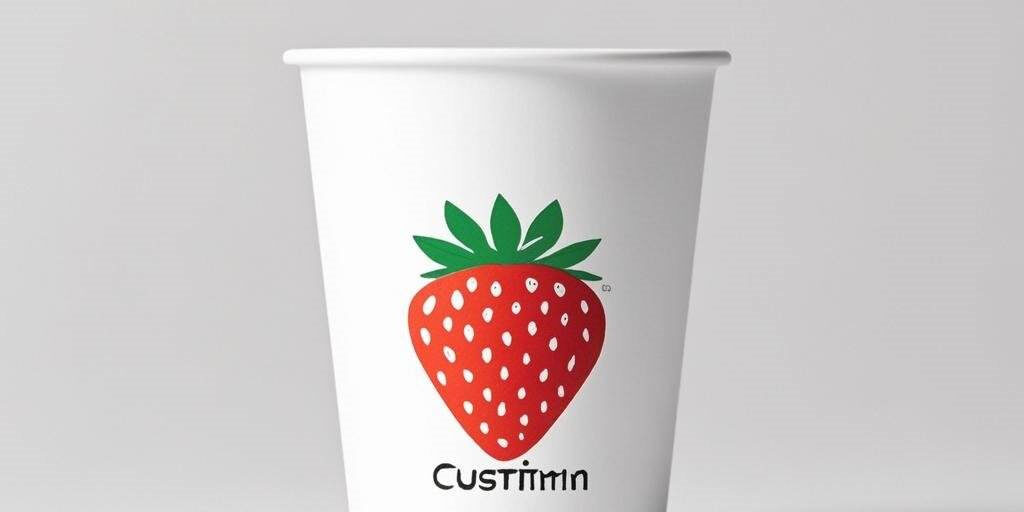 Custom logo printed disposable paper coffee cups