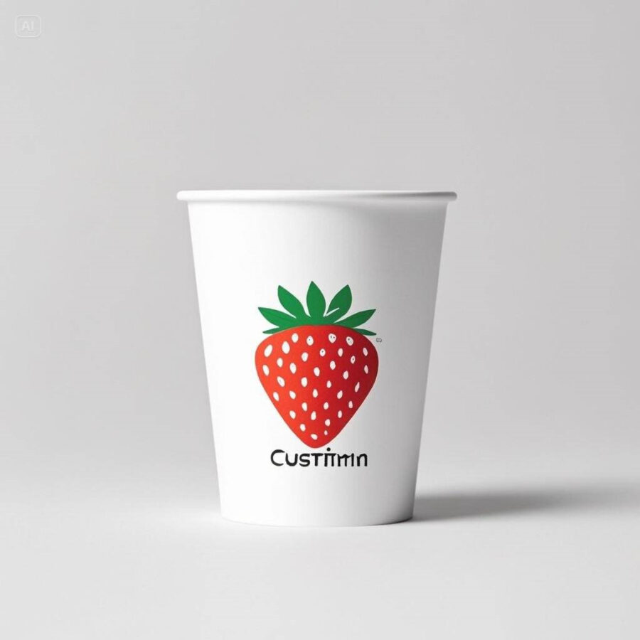 Custom logo printed disposable paper coffee cups