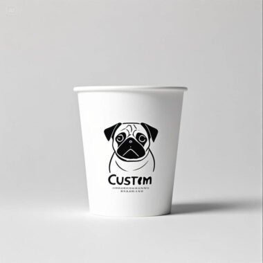 Custom logo printed disposable paper coffee cups
