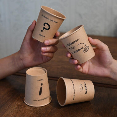 Custom kraft paper coffee and tea cups