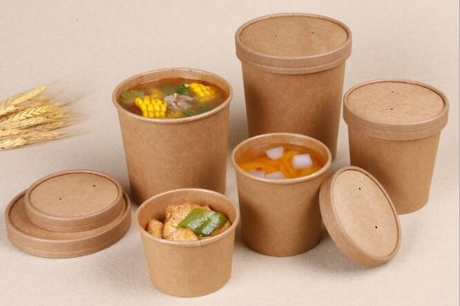 Durable kraft soup cups for wholesale (8) High-quality kraft food bowls wholesale packaging