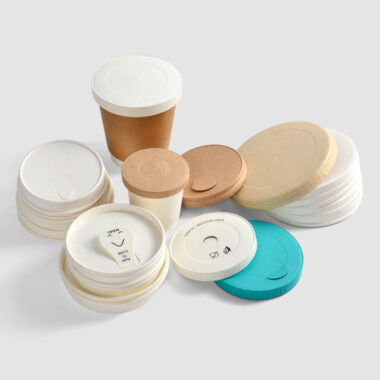 Custom biodegradable paper lid for coffee and ice cream