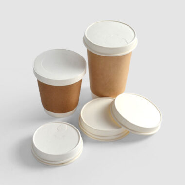 Custom biodegradable paper lid for coffee and ice cream