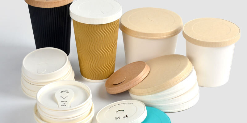Custom biodegradable paper lid for coffee and ice cream