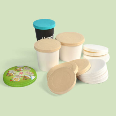 Custom biodegradable paper lid for coffee and ice cream