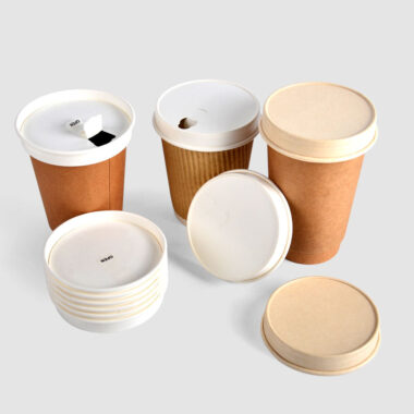 Custom biodegradable paper lid for coffee and ice cream