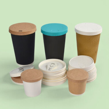 Custom biodegradable paper lid for coffee and ice cream