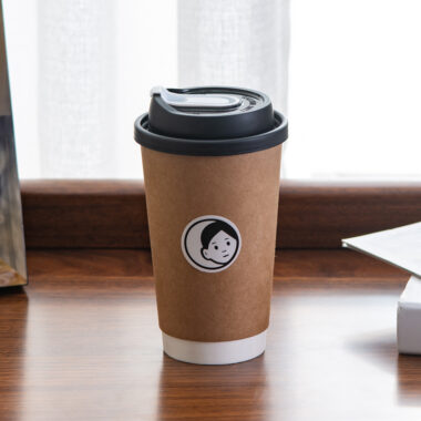 Wholesale custom logo double wall paper coffee & tea cups