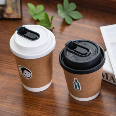 Wholesale custom logo double wall paper coffee & tea cups