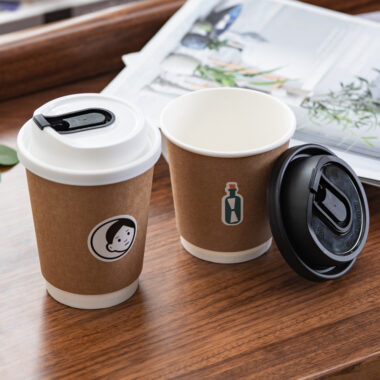 Wholesale custom logo double wall paper coffee & tea cups