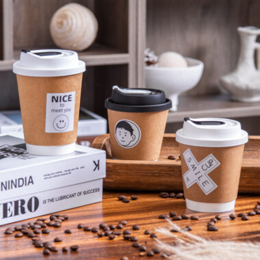Wholesale custom logo double wall paper coffee & tea cups