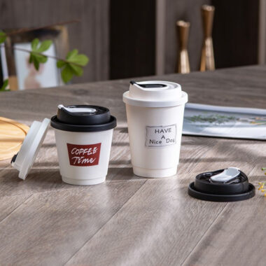 Wholesale custom logo double wall paper coffee & tea cups