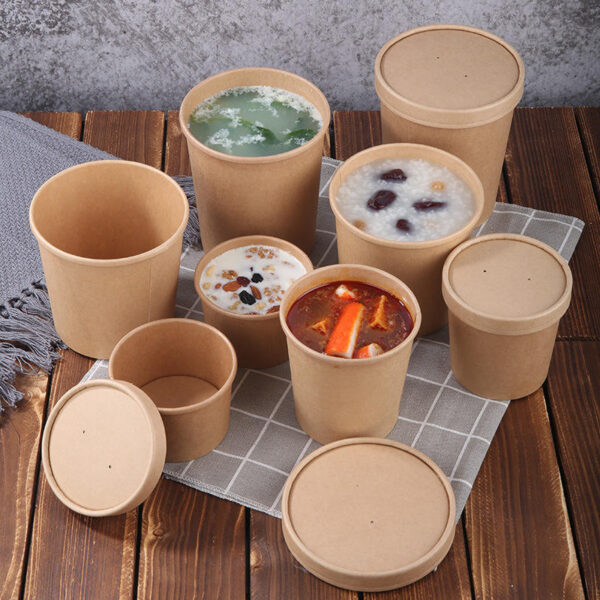 Disposable food bowls and soup cups factory packaging