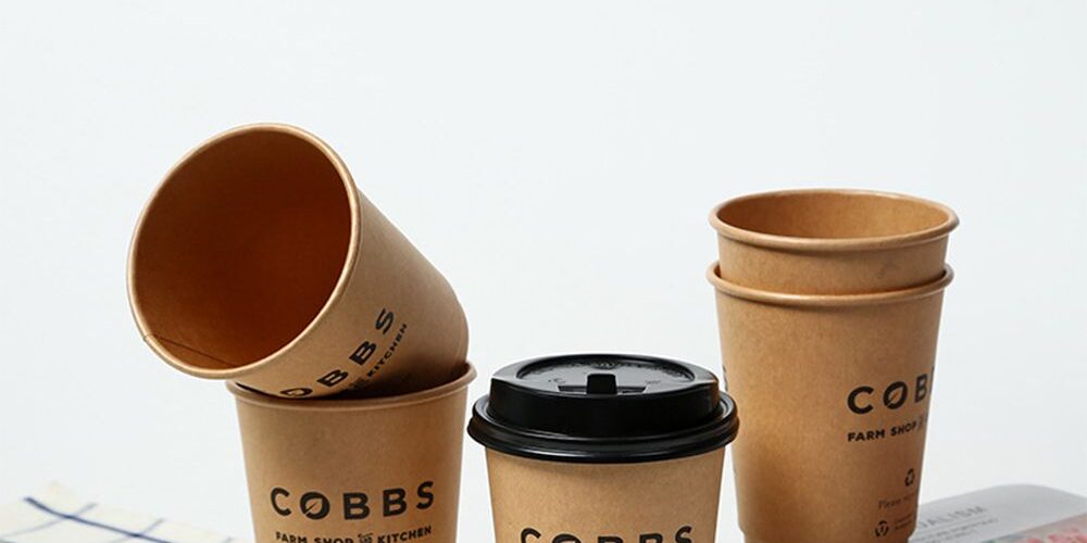 Custom design kraft paper coffee & tea cups with logo