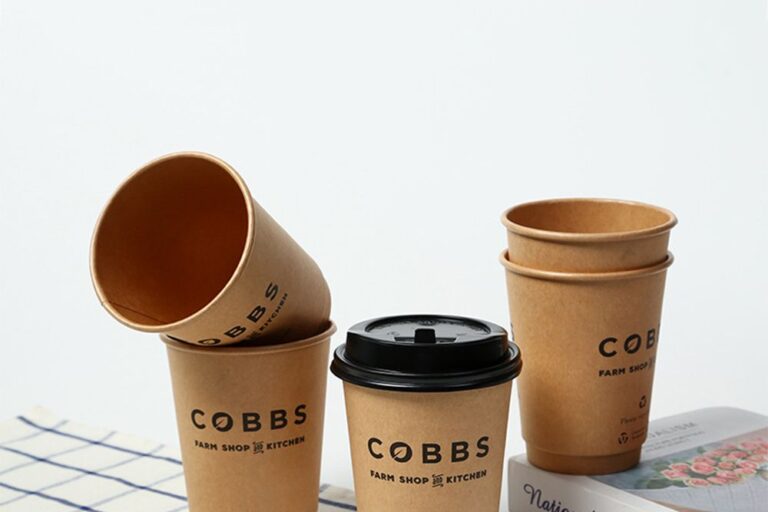 Eco-friendly kraft paper coffee cups factory direct (8) Custom design kraft paper coffee & tea cups with logo