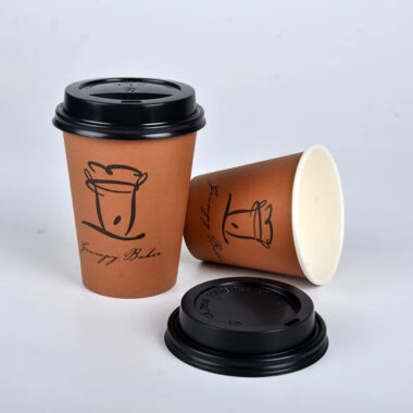 Disposable paper coffee and tea cups with lids supplier