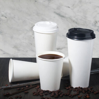Disposable paper coffee and tea cups with lids supplier