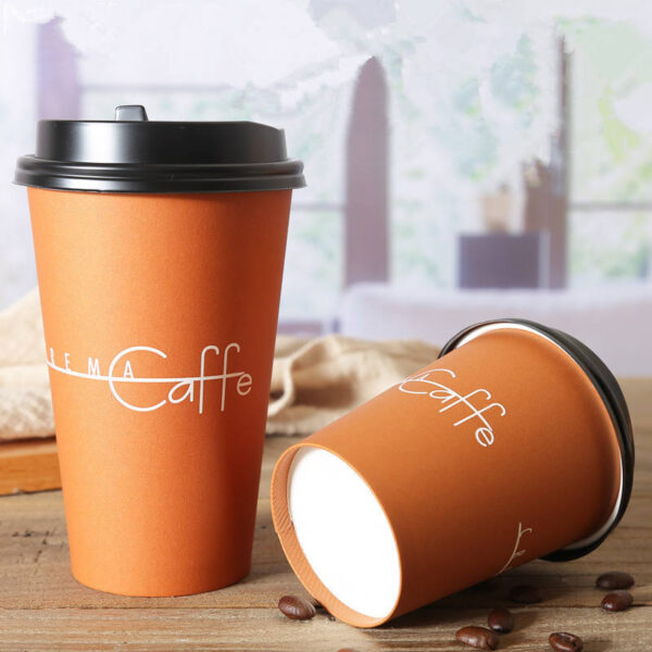 Disposable paper coffee and tea cups with lids supplier