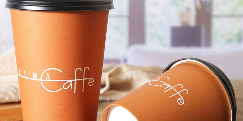 Disposable paper coffee and tea cups with lids supplier