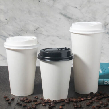 Disposable paper coffee and tea cups with lids supplier
