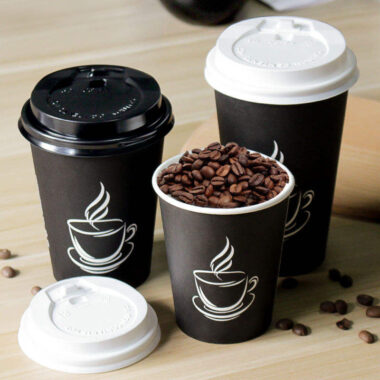 Disposable paper coffee and tea cups with lids supplier