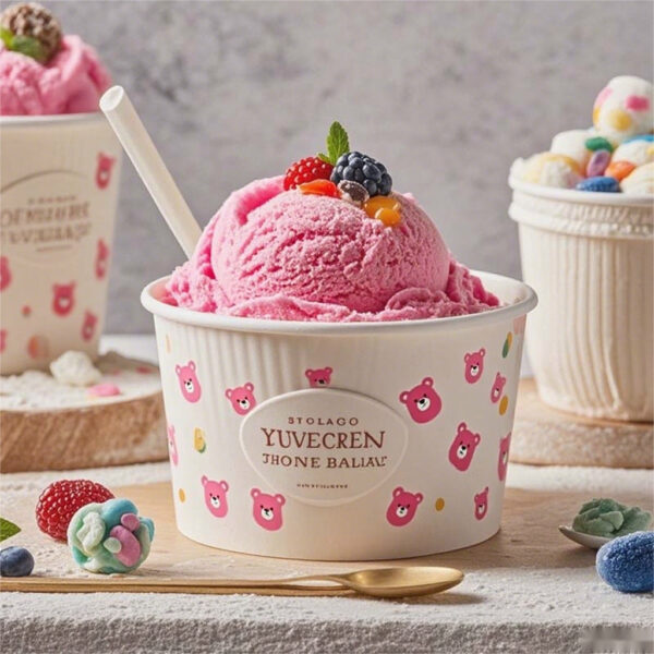 Biodegradable paper ice cream cups from supplier
