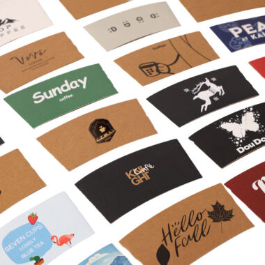 Custom kraft coffee cup paper sleeve factory supply