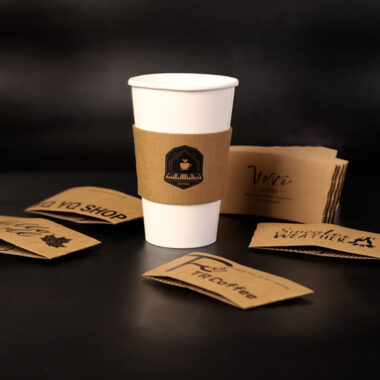 Custom kraft coffee cup paper sleeve factory supply