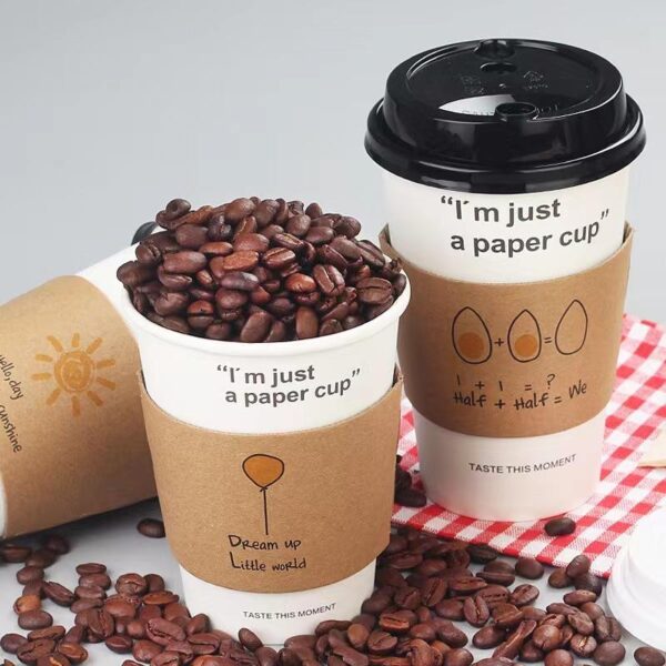 Custom kraft coffee cup paper sleeve factory supply