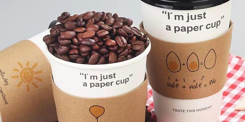 Custom kraft coffee cup paper sleeve factory supply