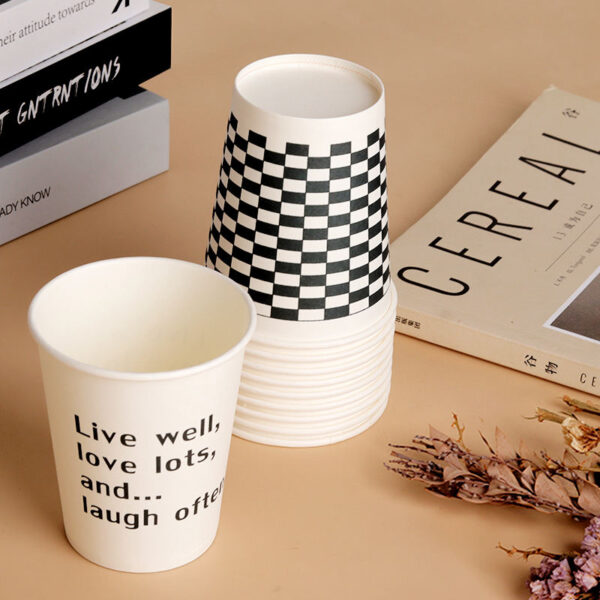 Eco-friendly disposable paper coffee and tea cups