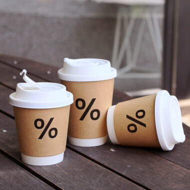 Elegant double wall disposable paper coffee & tea cups