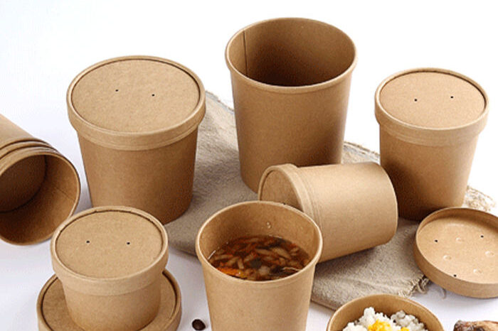 Wholesale kraft food bowls and soup cups (8) Biodegradable kraft food bowls and soup cups wholesale