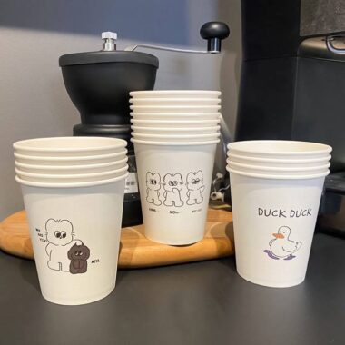 High quality recyclable paper coffee and tea cups