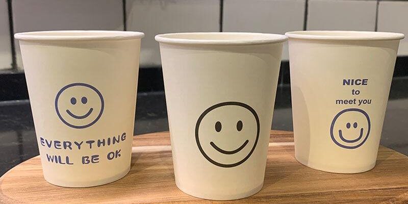 High quality recyclable paper coffee and tea cups